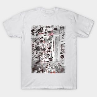 Graffiti Street Tags Stickers NYC Art T-Shirt